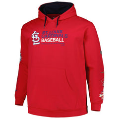St. Louis Cardinals Big & Tall Fleece Pullover Hoodie Red