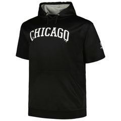 Chicago White Sox Profile Big & Tall Contrast Short Sleeve Pullover Hoodie Black