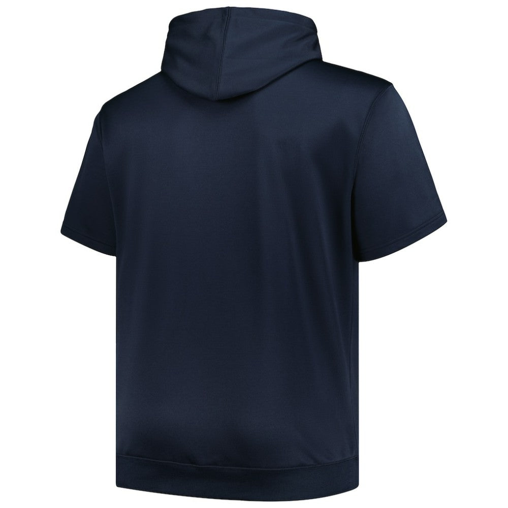 Minnesota Twins Profile Big & Tall Contrast Short Sleeve Pullover Hoodie Navy