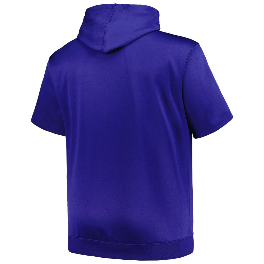 New York Mets Profile Big & Tall Contrast Short Sleeve Pullover Hoodie Royal