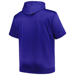 New York Mets Profile Big & Tall Contrast Short Sleeve Pullover Hoodie Royal