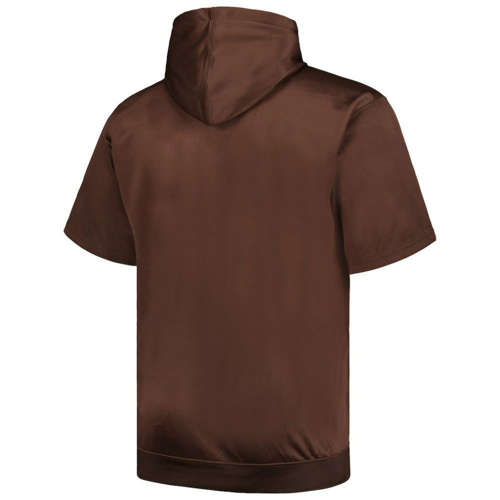 San Diego Padres Profile Big & Tall Contrast Short Sleeve Pullover Hoodie Brown