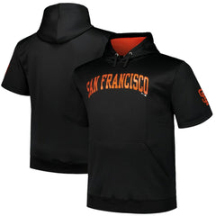 San Francisco Giants Profile Big & Tall Contrast Short Sleeve Pullover Hoodie Black
