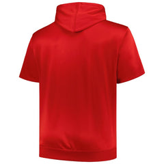 St. Louis Cardinals Profile Big & Tall Contrast Short Sleeve Pullover Hoodie Red
