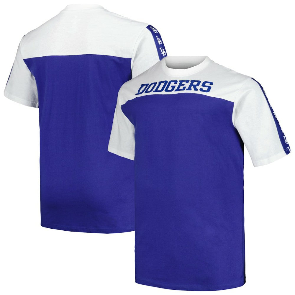 Los Angeles Dodgers Profile Big & Tall Yoke Knit T-Shirt White/Royal