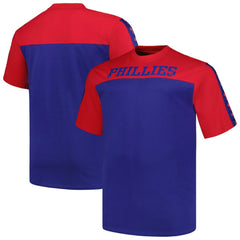 Philadelphia Phillies Profile Big & Tall Yoke Knit T-Shirt Red/Royal