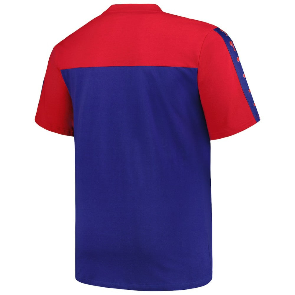 Philadelphia Phillies Profile Big & Tall Yoke Knit T-Shirt Red/Royal