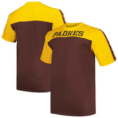 San Diego Padres Profile Big & Tall Yoke Knit T-Shirt Gold/Brown