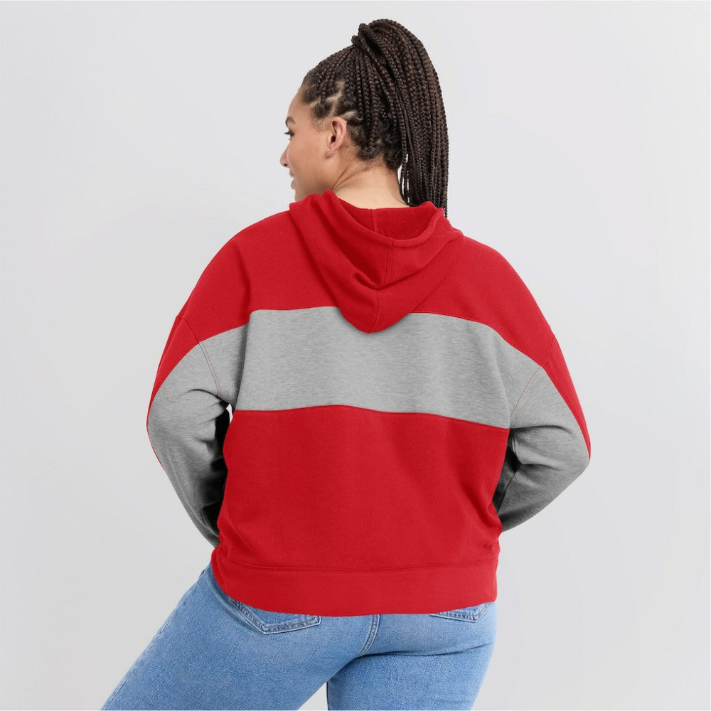 Los Angeles Angels Women's Filled Stat Sheet Pullover Hoodie Red
