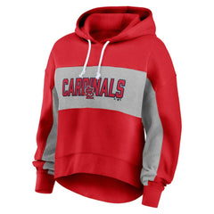 St. Louis Cardinals Women's Filled Stat Sheet Pullover Hoodie Red