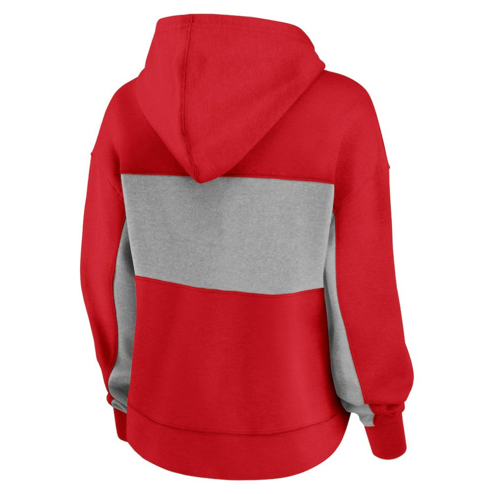 St. Louis Cardinals Women's Filled Stat Sheet Pullover Hoodie Red