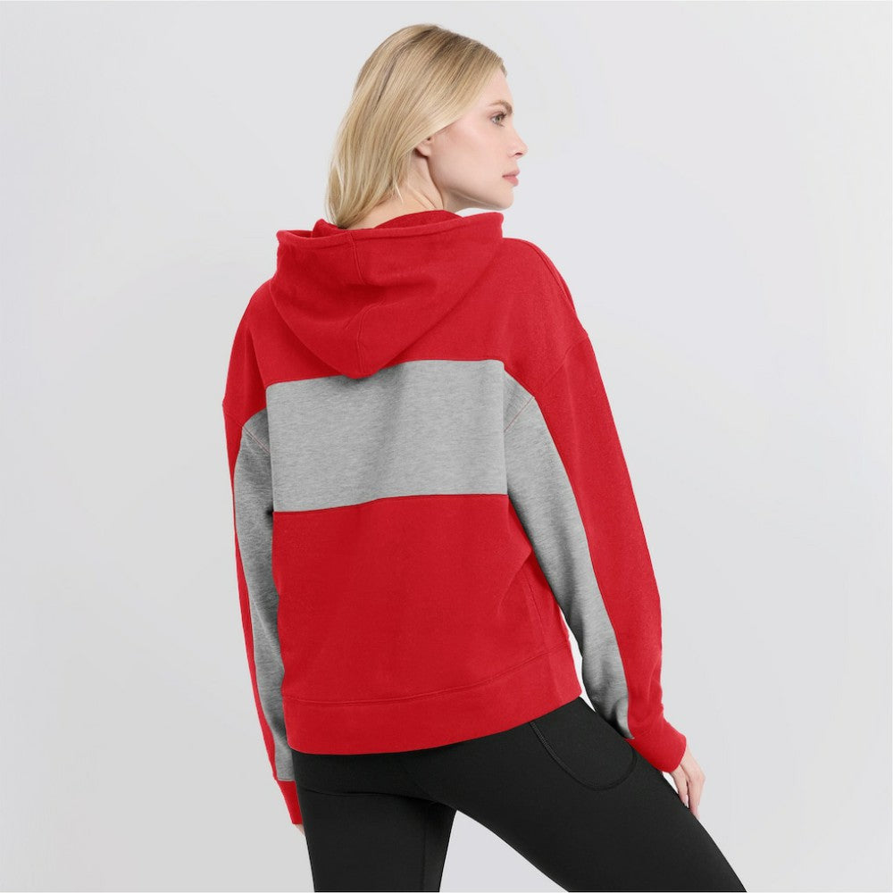 St. Louis Cardinals Women's Filled Stat Sheet Pullover Hoodie Red