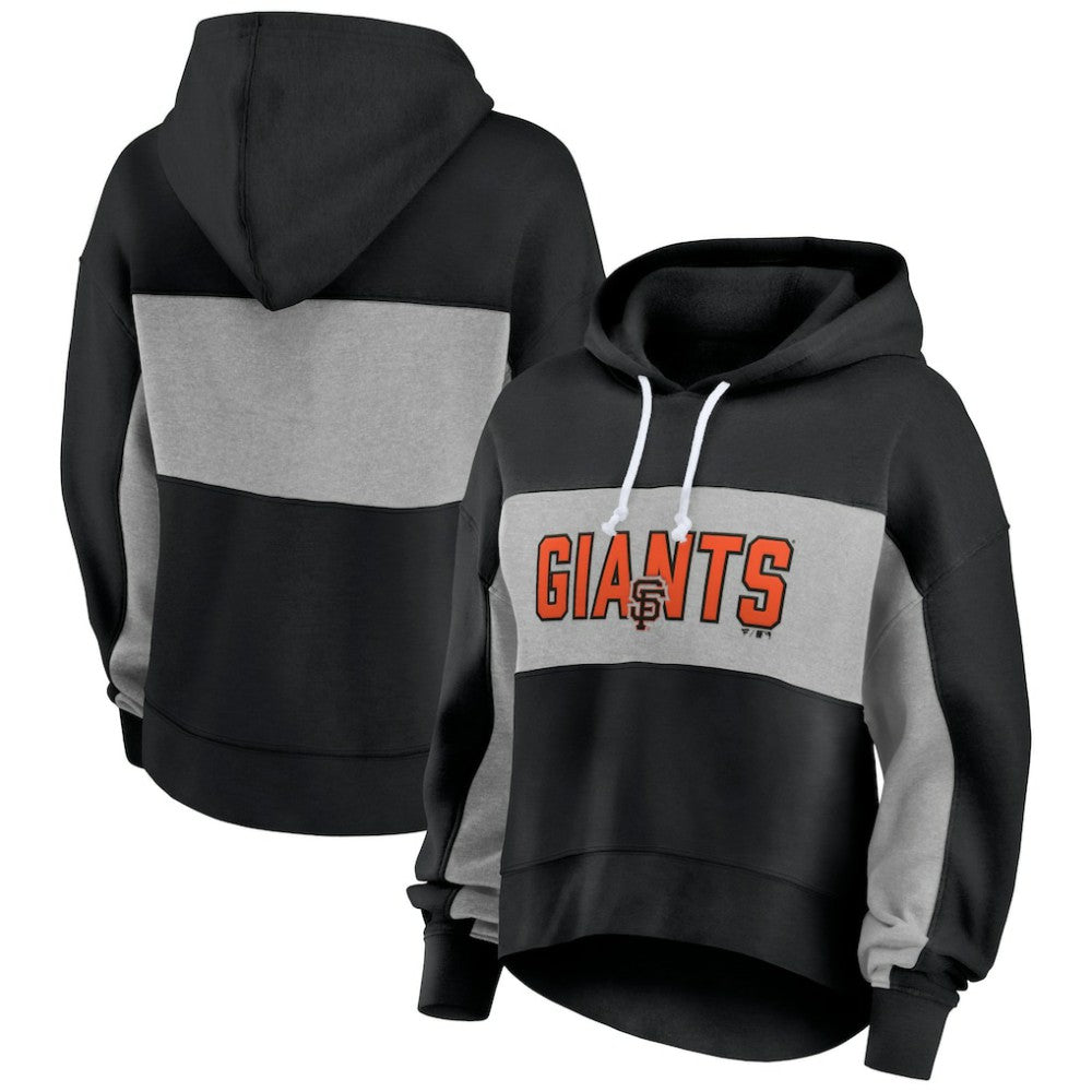 San Francisco Giants Women's Filled Stat Sheet Pullover Hoodie Black