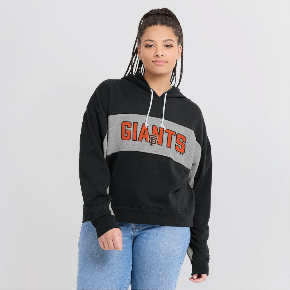 San Francisco Giants Women's Filled Stat Sheet Pullover Hoodie Black