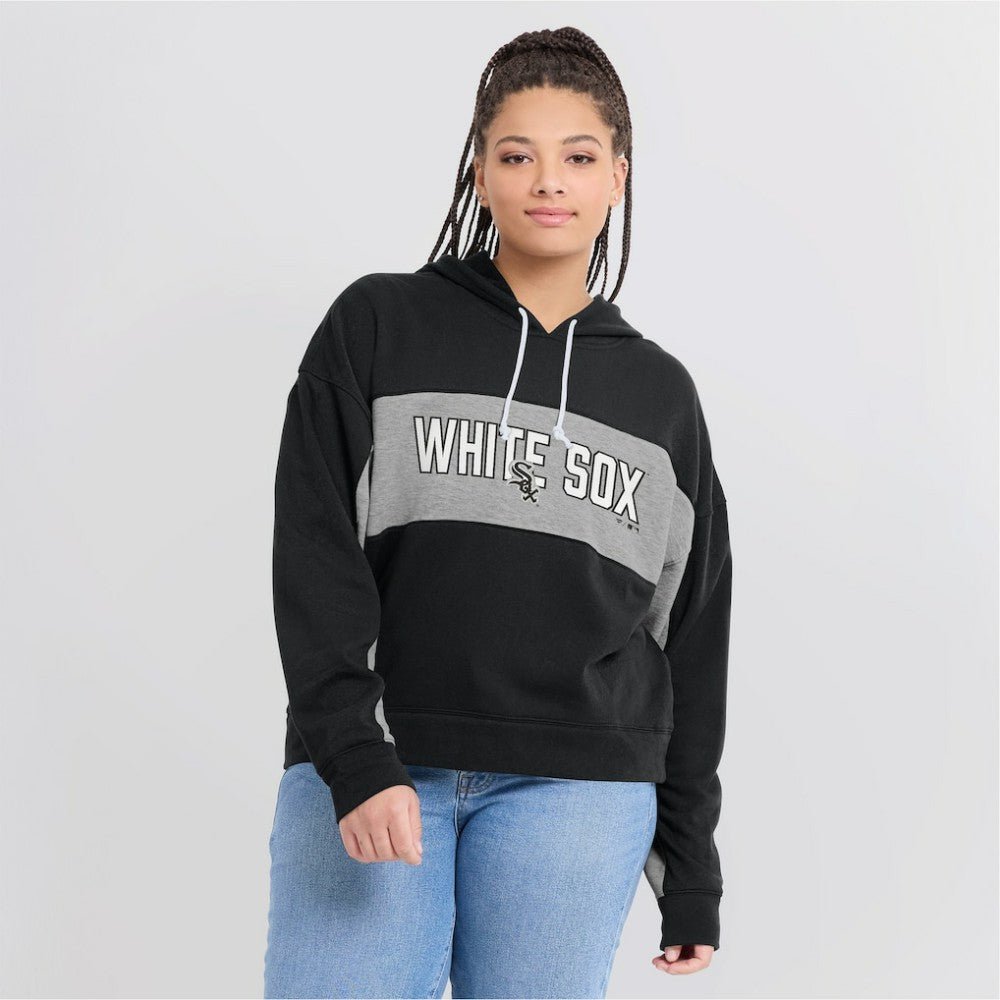 Chicago White Sox Women's Filled Stat Sheet Pullover Hoodie Black