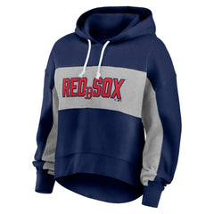 Boston Red Sox Women's Filled Stat Sheet Pullover Hoodie Navy