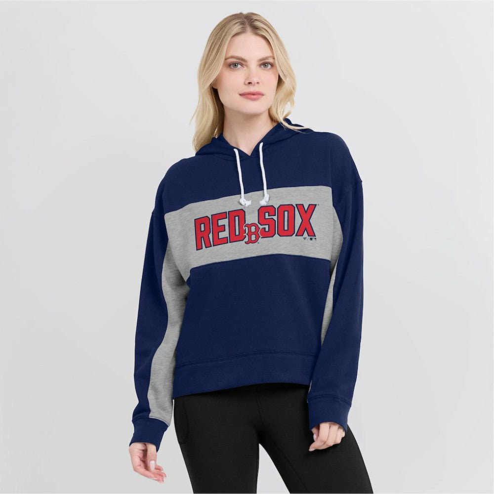 Boston Red Sox Women's Filled Stat Sheet Pullover Hoodie Navy