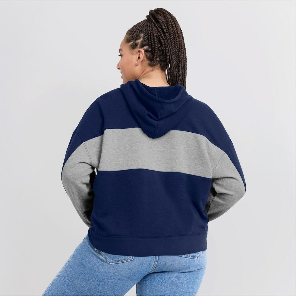 Houston Astros Women's Filled Stat Sheet Pullover Hoodie Navy