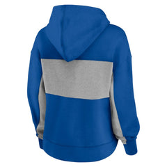 Chicago Cubs Women's Filled Stat Sheet Pullover Hoodie Royal