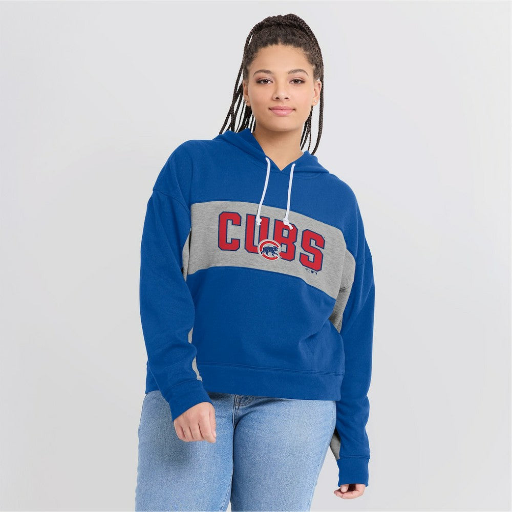 Chicago Cubs Women's Filled Stat Sheet Pullover Hoodie Royal
