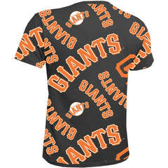 San Francisco Giants Stitches Youth Allover Team T-Shirt Black