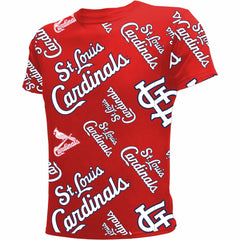 St. Louis Cardinals Stitches Youth Allover Team T-Shirt Red