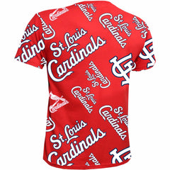 St. Louis Cardinals Stitches Youth Allover Team T-Shirt Red