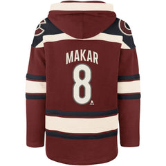 Cale Makar Colorado Avalanche '47 Player Name & Number Lacer Pullover Hoodie Burgundy