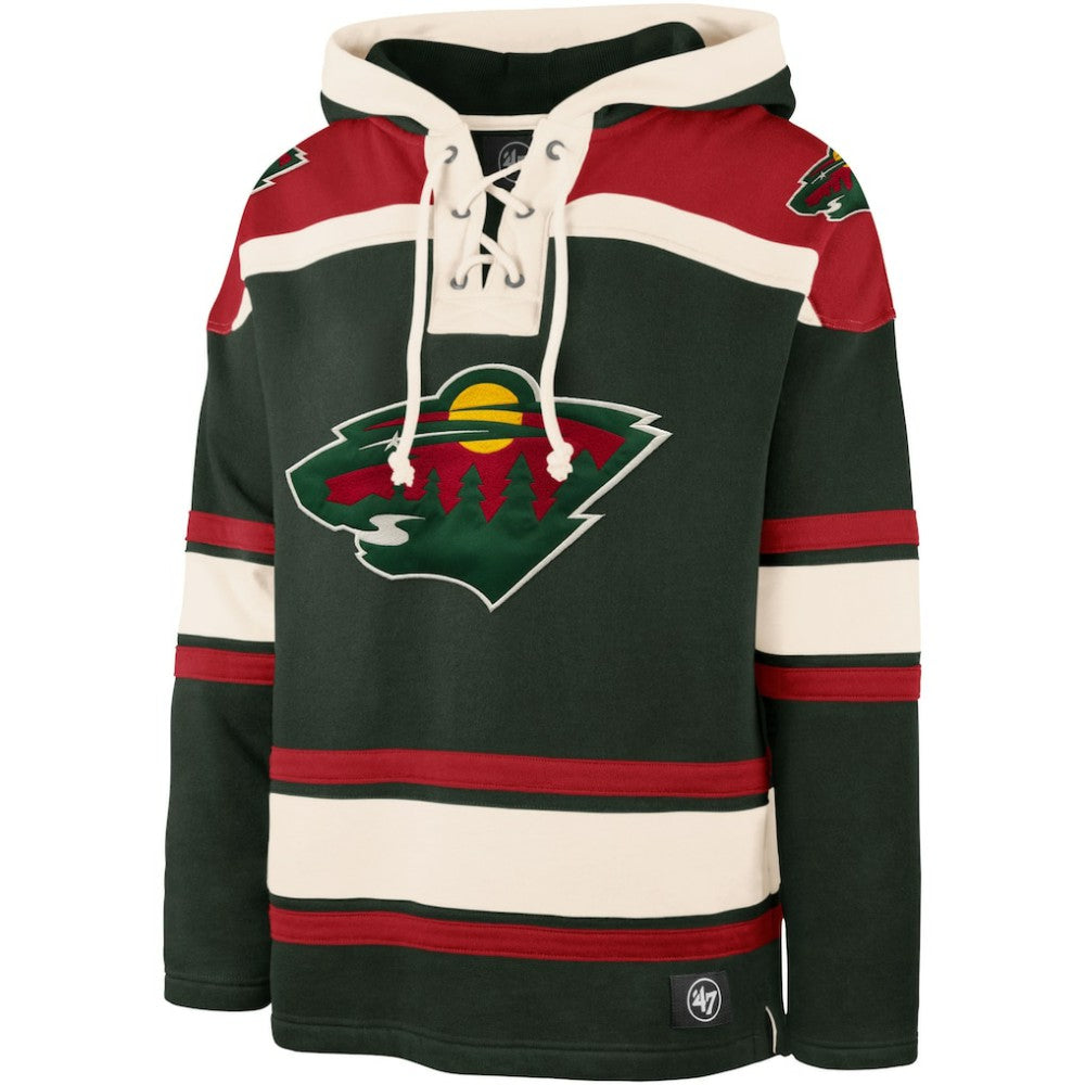 Kirill Kaprizov Minnesota Wild '47 Player Name & Number Lacer Pullover Hoodie Green
