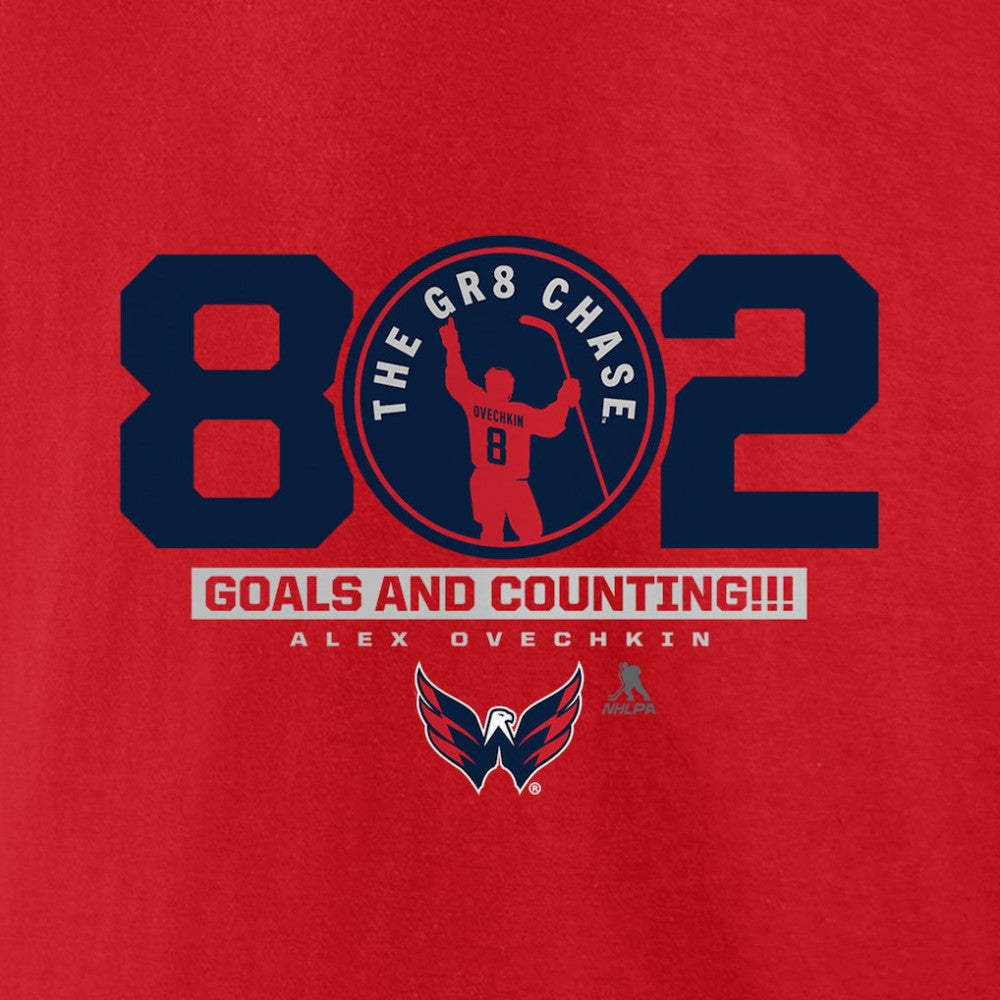 Alexander Ovechkin Washington Capitals Fanatics The Gr8 Chase T-Shirt Red