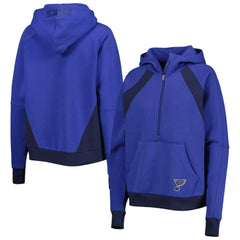 St. Louis Blues Starter Women's Wishbone Half-Zip Hoodie Blue