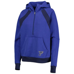 St. Louis Blues Starter Women's Wishbone Half-Zip Hoodie Blue