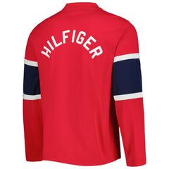 Washington Capitals Tommy Hilfiger Walter Lace-Up Long Sleeve Top Red