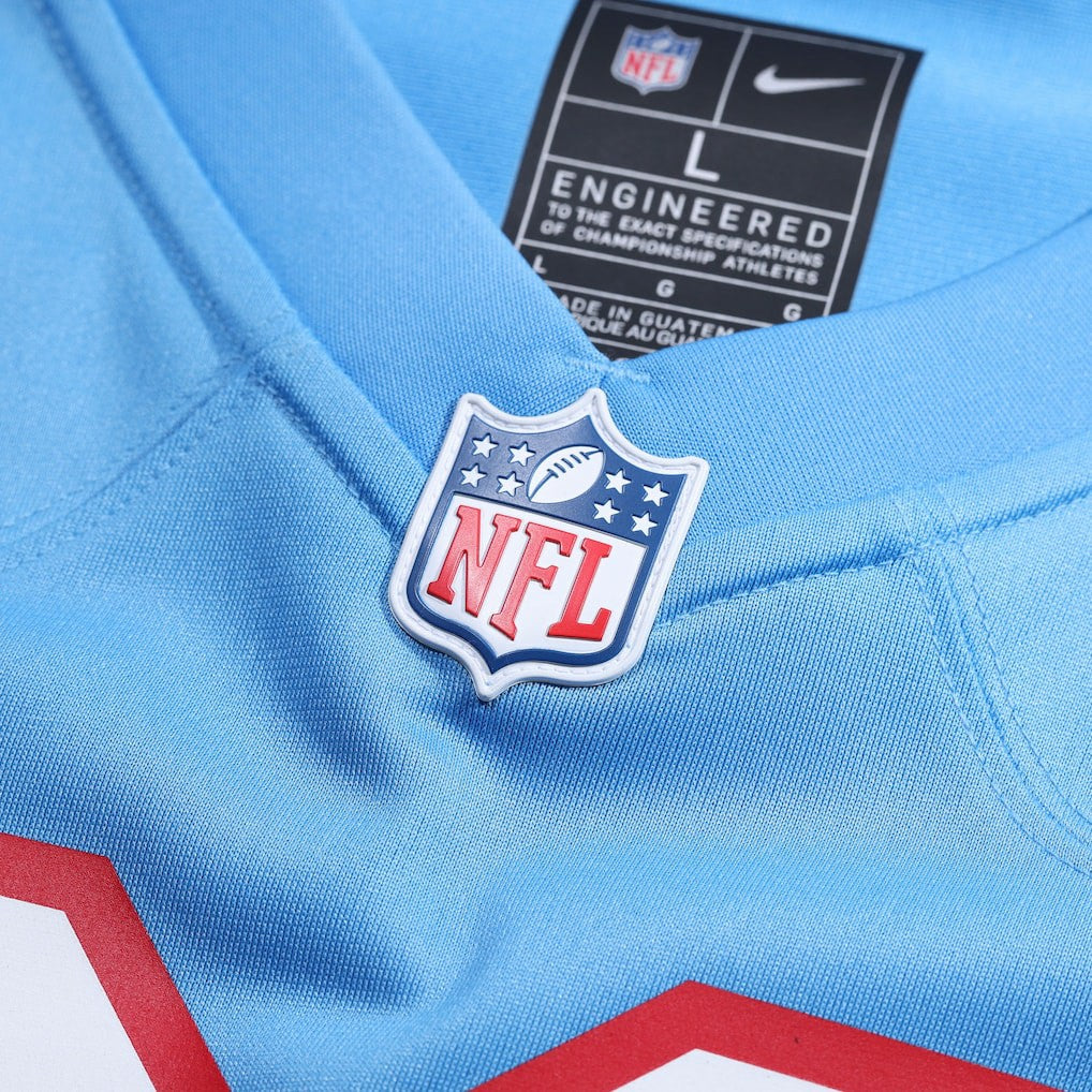Tennessee Titans Oilers Throwback Custom Game Jersey - Light Blue