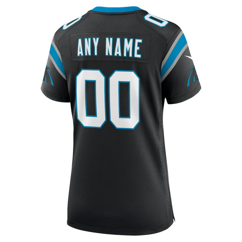 Carolina Panthers Women's Custom Game Jersey - Black