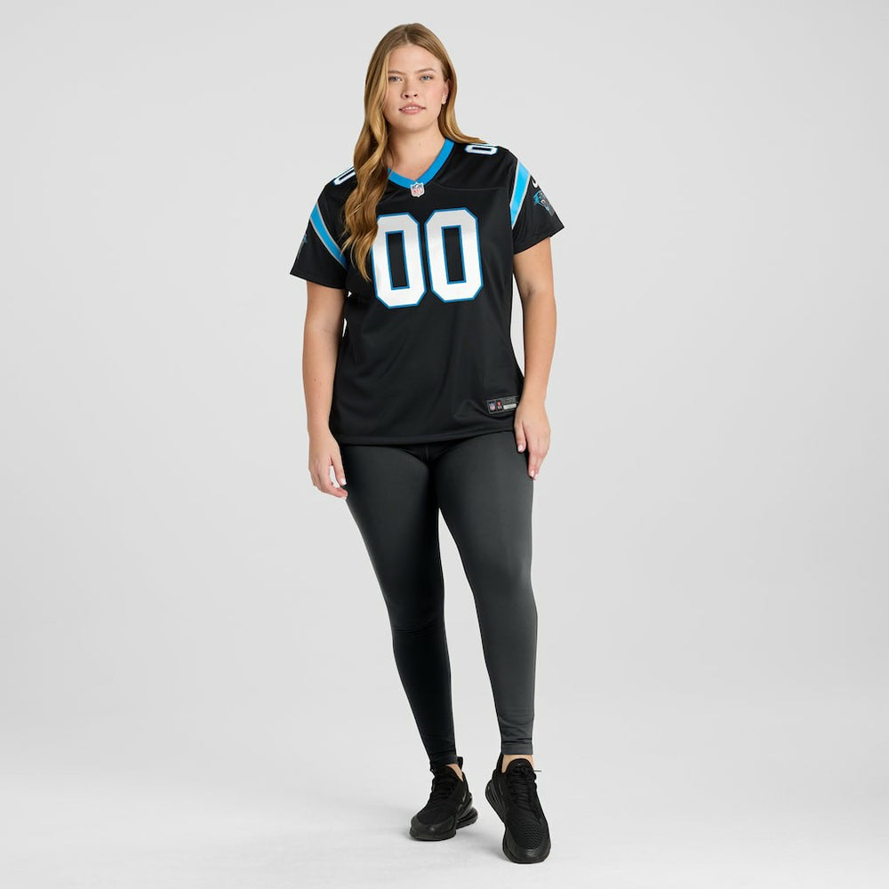 Carolina Panthers Women's Custom Game Jersey - Black