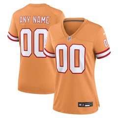 Tampa Bay Buccaneers Women's Custom Throwback Game Jersey - Orange