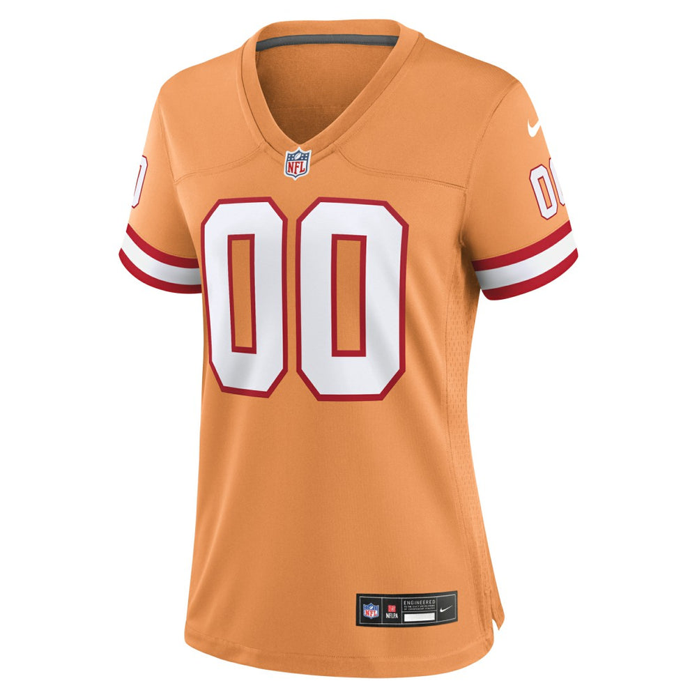 Tampa Bay Buccaneers Women's Custom Throwback Game Jersey - Orange