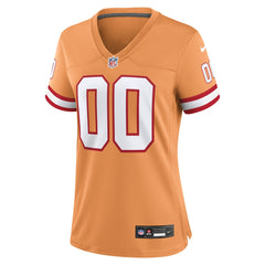 Tampa Bay Buccaneers Women's Custom Throwback Game Jersey - Orange