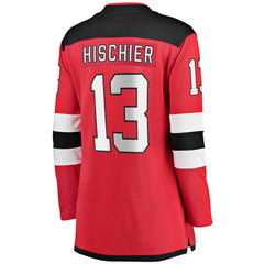 Nico Hischier New Jersey Devils Fanatics Women's Captain Patch Home Breakaway Jersey Red