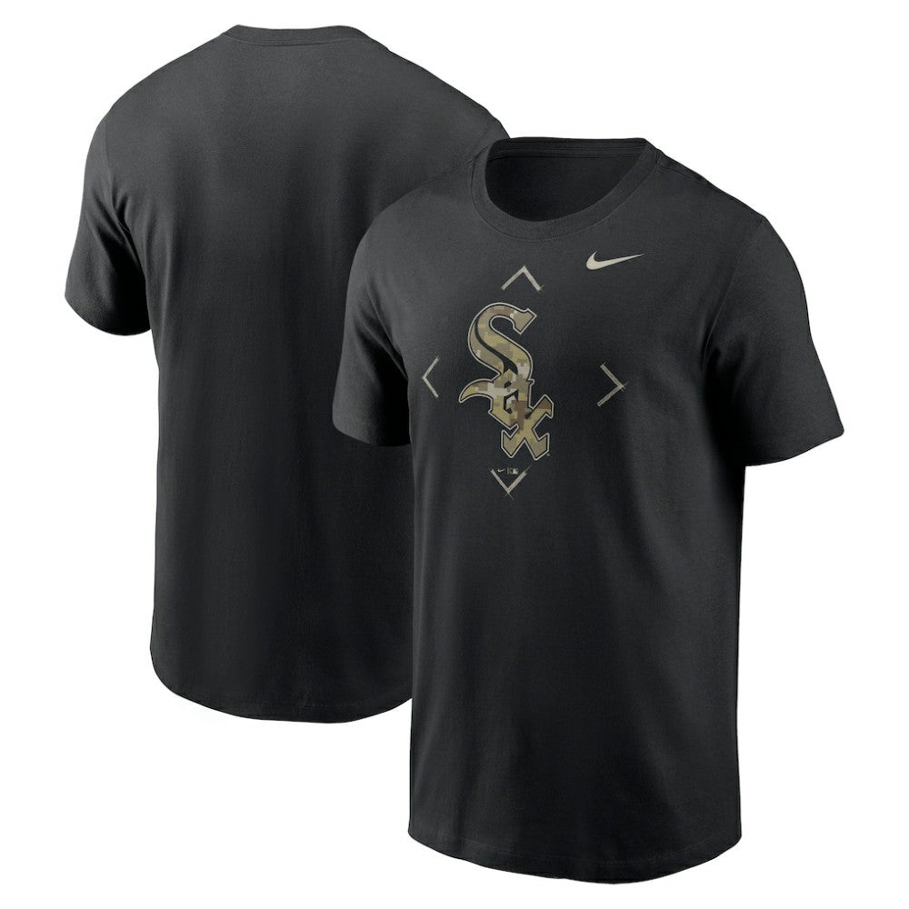 Chicago White Sox Camo Logo T-Shirt Black | Nike