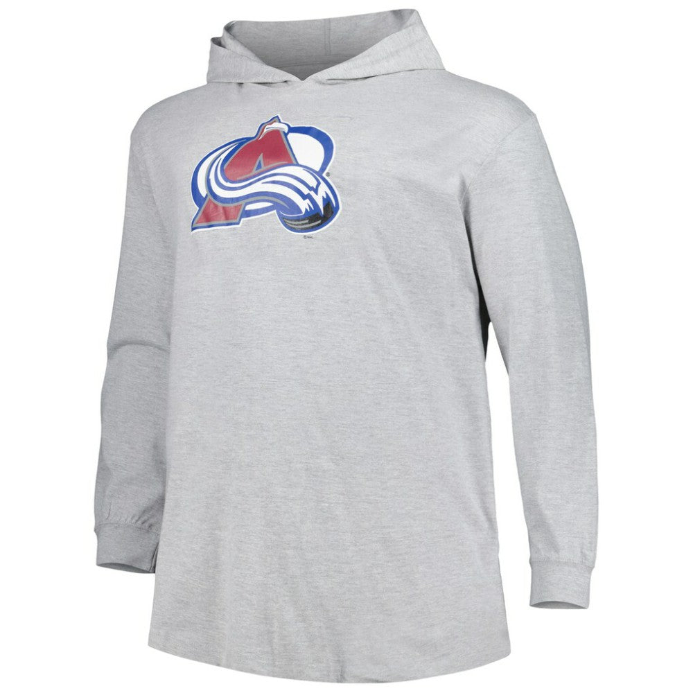 Colorado Avalanche Big & Tall Pullover Hoodie Heather Gray