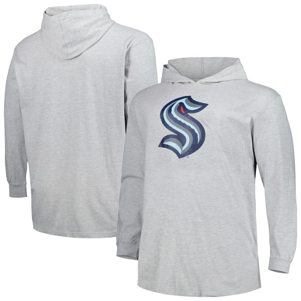 Seattle Kraken Big & Tall Pullover Hoodie Heather Gray