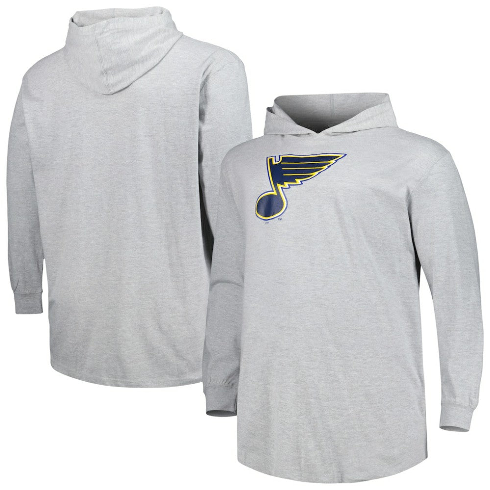 St. Louis Blues Big & Tall Pullover Hoodie Heather Gray