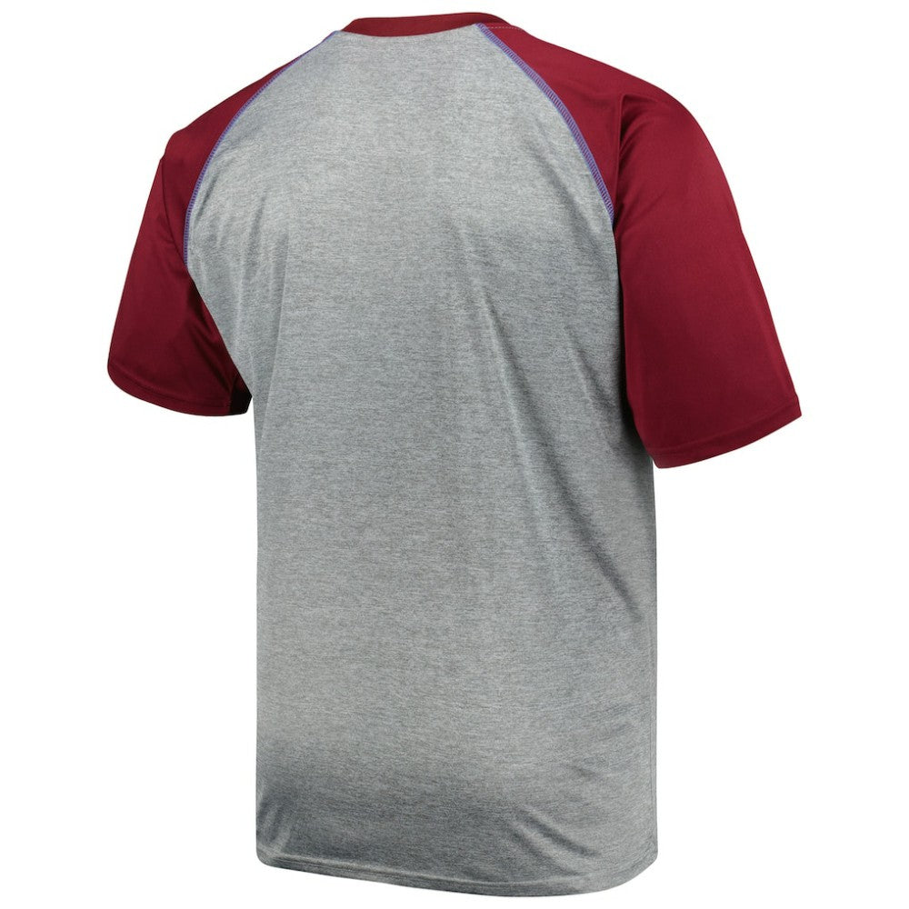 Colorado Avalanche Big & Tall Logo Raglan T-Shirt Heather Gray