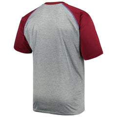 Colorado Avalanche Big & Tall Logo Raglan T-Shirt Heather Gray