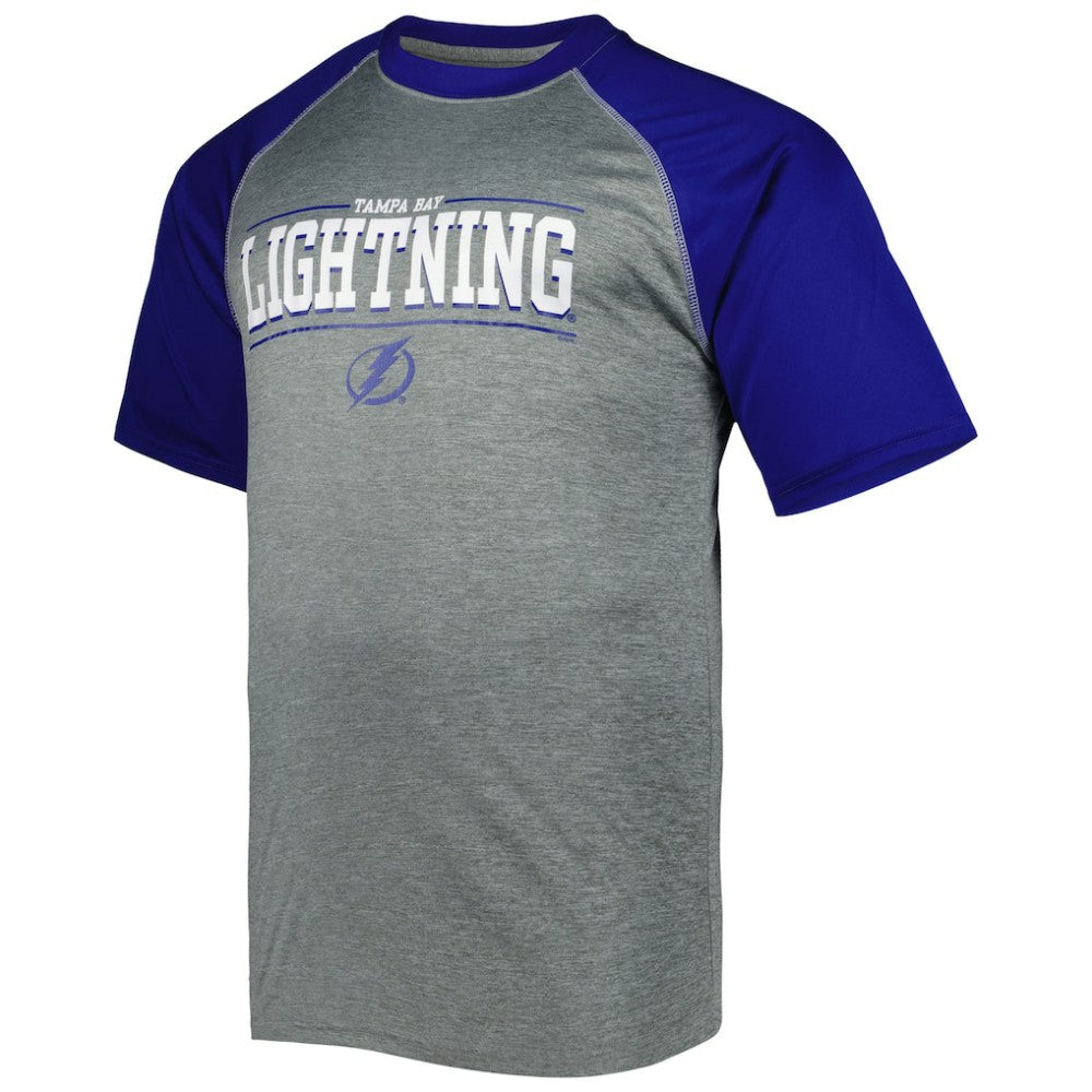 Tampa Bay Lightning Big & Tall Logo Raglan T-Shirt Heather Gray