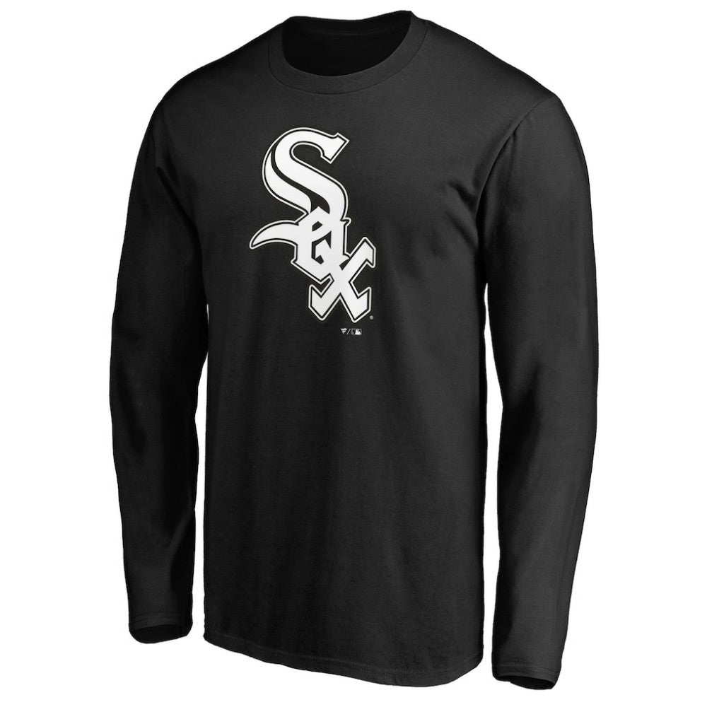 Chicago White Sox Team Official Logo Long Sleeve T-Shirt Black