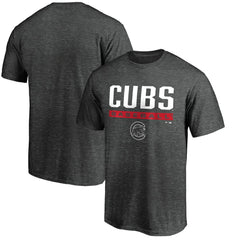 Chicago Cubs Team Win Stripe T-Shirt Charcoal