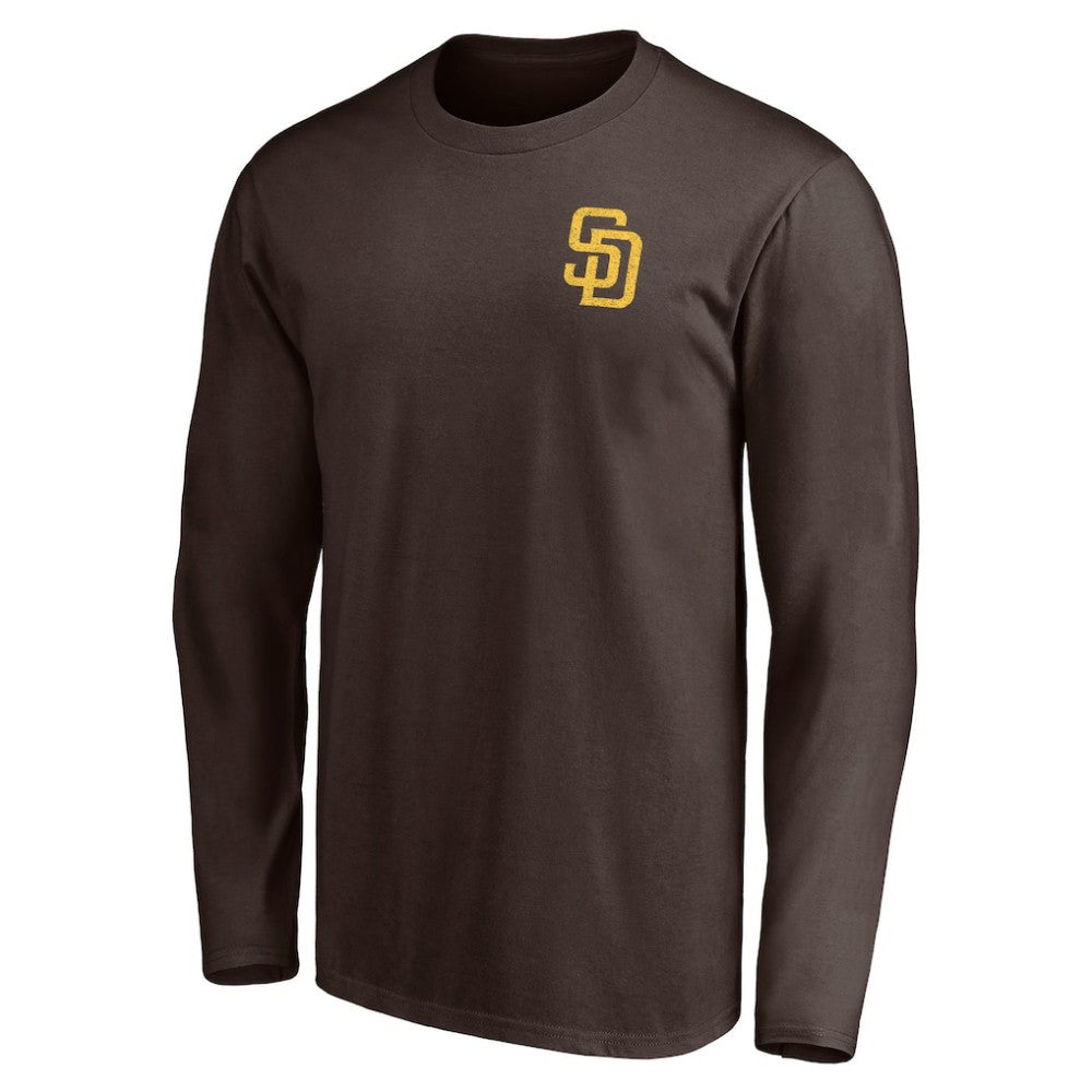 San Diego Padres Team Hometown Collection Palm Sunset Long Sleeve T-Shirt Brown